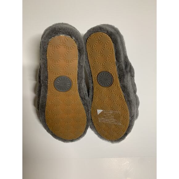 UGG Fluff Yeah! Slides Sheepskin Charcoal Color Slipper Size 9 US - Picture 7 of 8